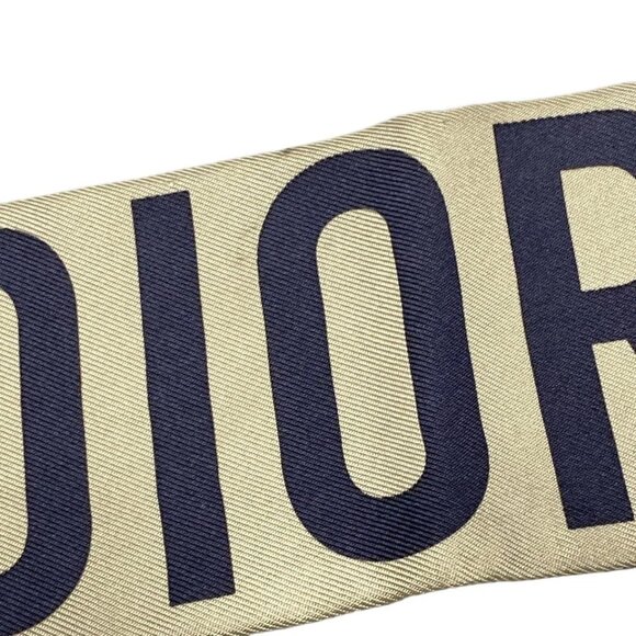 DIOR/ChristianDior - Gray Beige Navy Light Blue Scarf 172-072225 - Picture 2 of 4